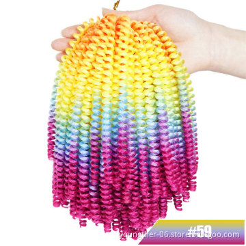 Crochet Braids Ombre Hair Synthetic Halloween Hair Extensions Colorful Spring Twist crochet hair